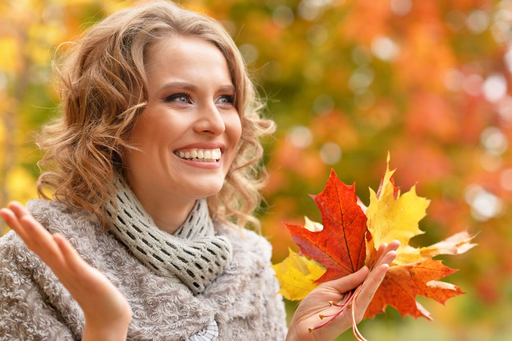 Dezentes Herbst Make-up.