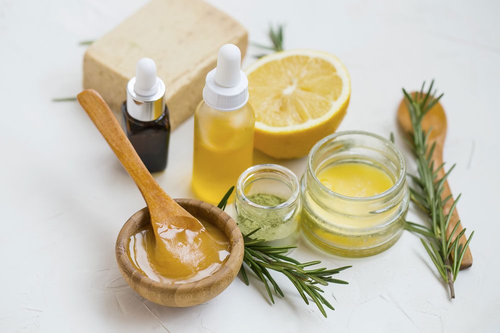 Zutaten für Naturkosmetik.