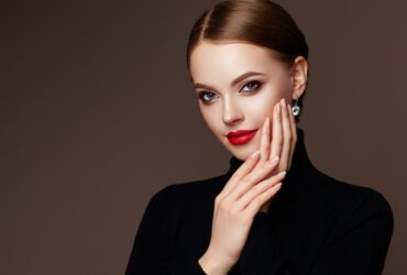 Frau mit Make-up.