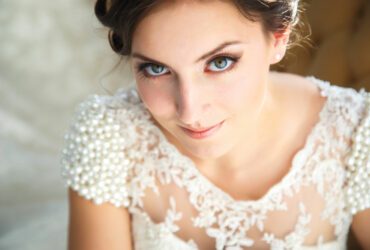 Braut mit Make-up.