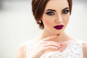 Braut mit Make-up.