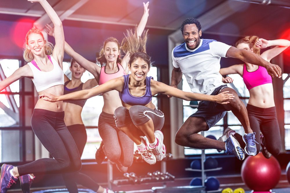 Große Freude zur Eröffnung des Hard Candy Fitness-Studio.