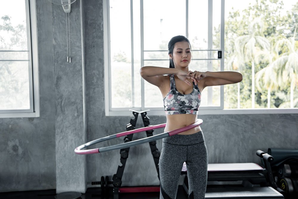 Hula Hoop Reifen Taille Bauchtrainer abnehmen Fitness Massagekugeln Gym 2020 