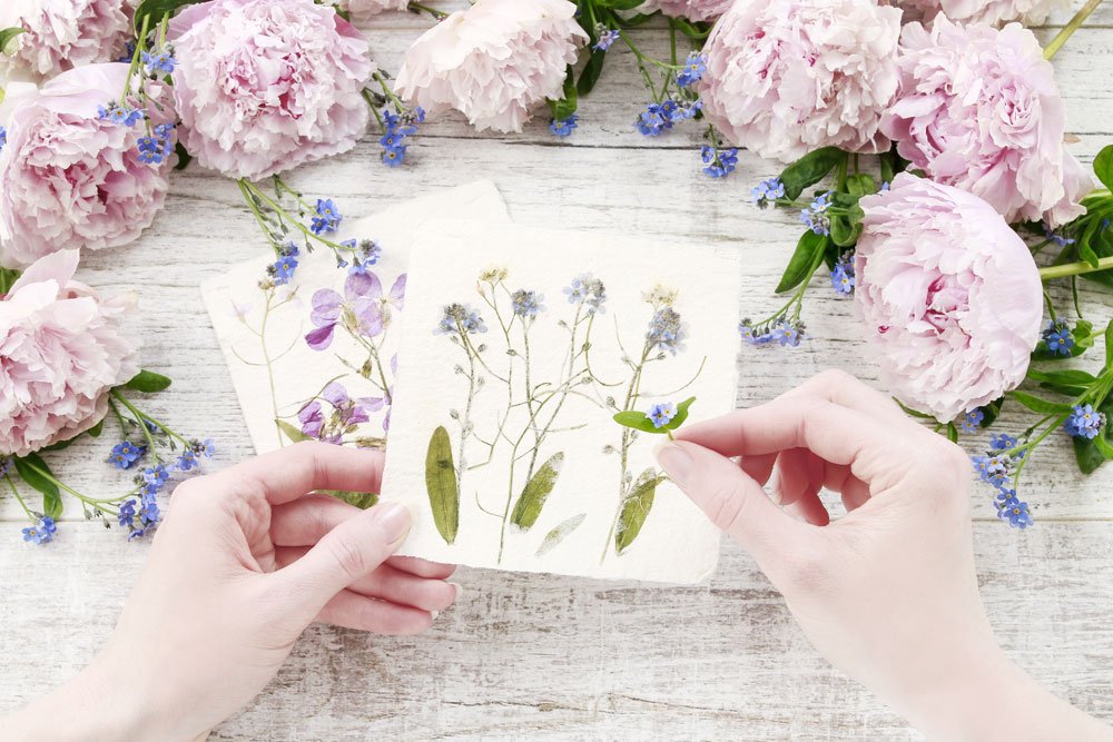 Blumen trocknen für Flower-Nails